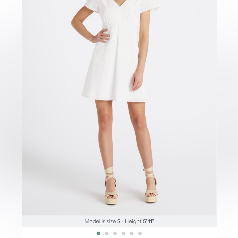 White, eyelet, dress